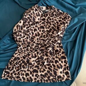 Silky soft SHEIN long sleeve mock neck blouse